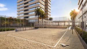 Imagem da quadra de Beach Tenis do empreendimento Niraj Towers