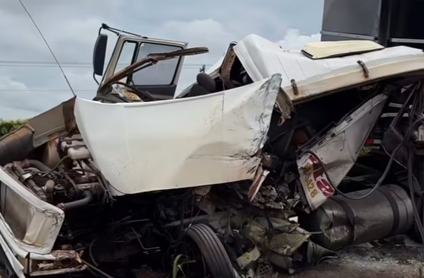 Motorista morre após colisão entre caminhões e carro em Lucas do Rio Verde