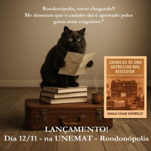 Lançamento do livro “Crônicas de uma Depressão Mal Resolvida” chega a Rondonópolis
