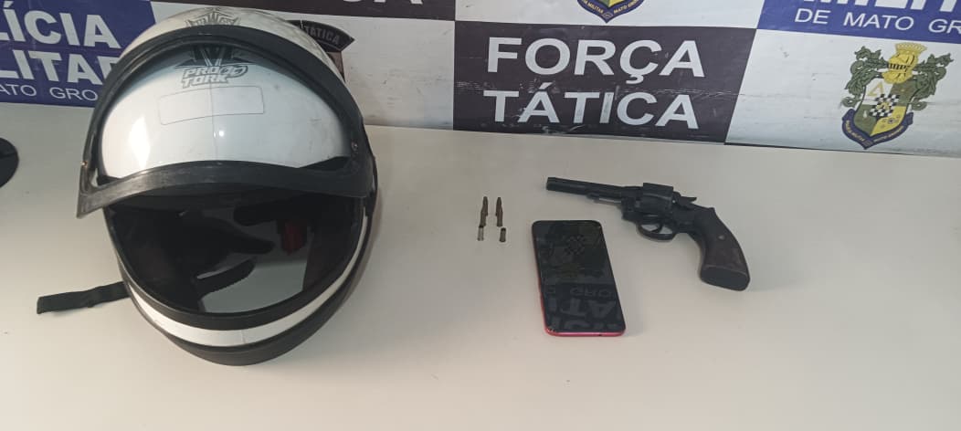 PM prende suspeito de tentativa de roubo e recupera moto furtada em Rondonópolis